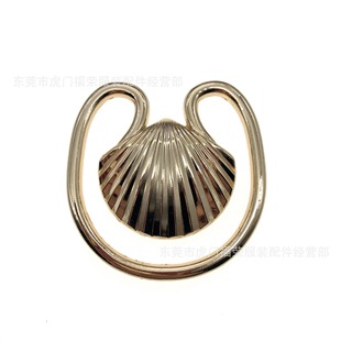 New bikini front chest metal shell decorative buckle shell swimsuit buckle Ocean style swimsuit pants belt buckle