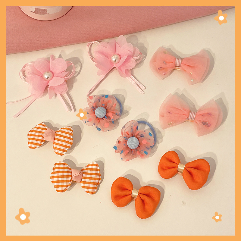 Niños lindos cuerdas de cabello rosa niñas no lastiman cuerdas de cabello de alta elasticidad correa de goma duradera niñas adornos de cabello de cola de caballo