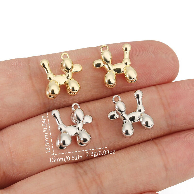Xiaohongshu Popular Copper-Plated 18K Real Gold Color-Preserving Balloon Dog Pendant Single Pendant Necklace DIY Jewelry Accessories Pendant Xiaohongshu Popular Copper-Plated 18K Real Gold Color-Preserving Balloon Dog Pendant Single Pendant Necklace DIY Jewelry Accessories Pendant