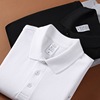 220G summer Solid man Short sleeved POLO Youth business affairs pure cotton Large Lapel T-shirt Easy