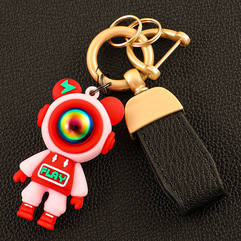 Llavero de coche transfronterizo osito INS macaron color violento llavero colgante bolso colgante llave