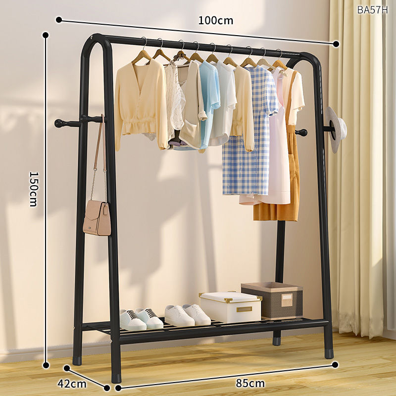 Tendedero, piso, piso, dormitorio, perchero, balcón, perchero, poste de ropa simple para el hogar, estante de ropa para el dormitorio