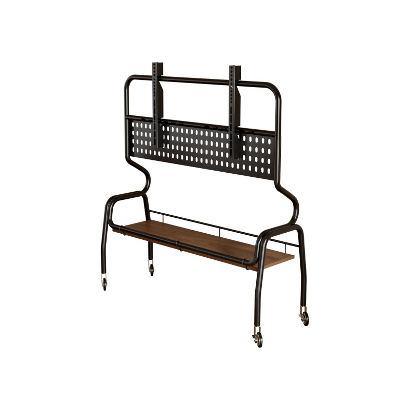 Soporte de piso de televisión de acero inoxidable móvil vertical con ruedas carro doméstico dormitorio sala de estar 40 - 85 pulgadas colgante