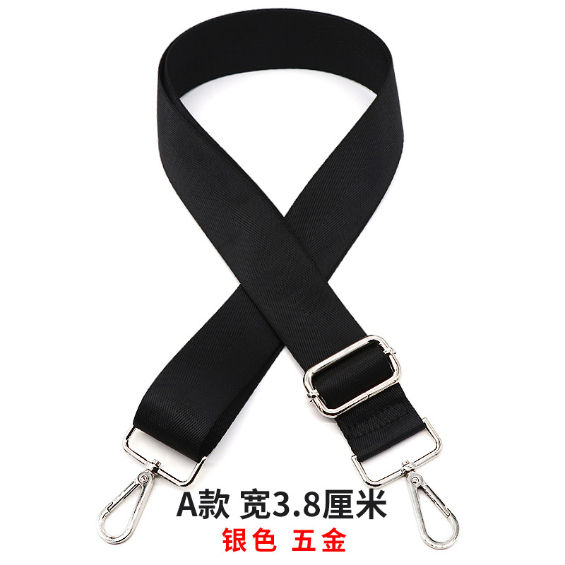 3.8 herringbone black-silver buckle