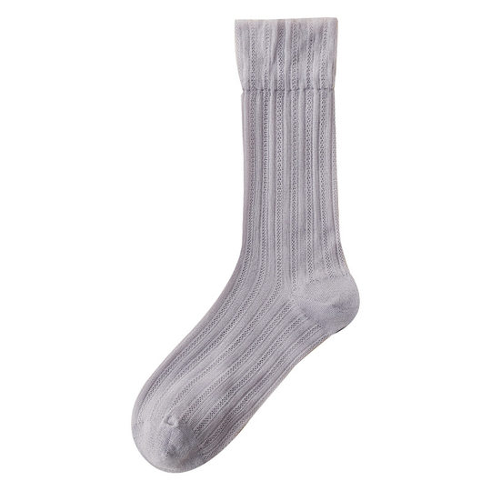 Lolita Socks Women's Summer Thin Boneless Ice Socks Women's Mid-length Socks Ice Silk Breathable Long Barrel Stacked Socks