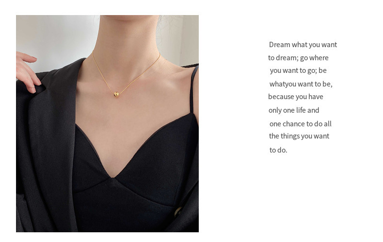 1 Piece Quantity Daily Occasion 1 Piece Simple Style Ball Titanium Steel Pendant Necklace