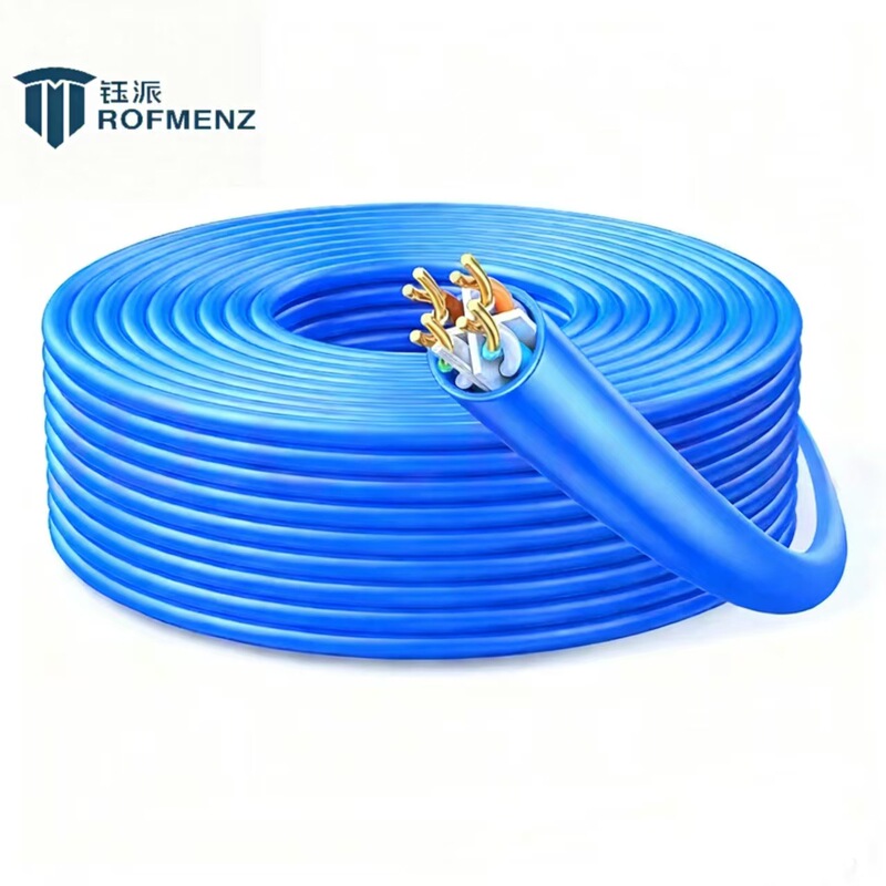 Network Cable Full Box 100/200/ 300m Computer Category 5E 6 Pure Copper Unshielded Extended Home Decoration