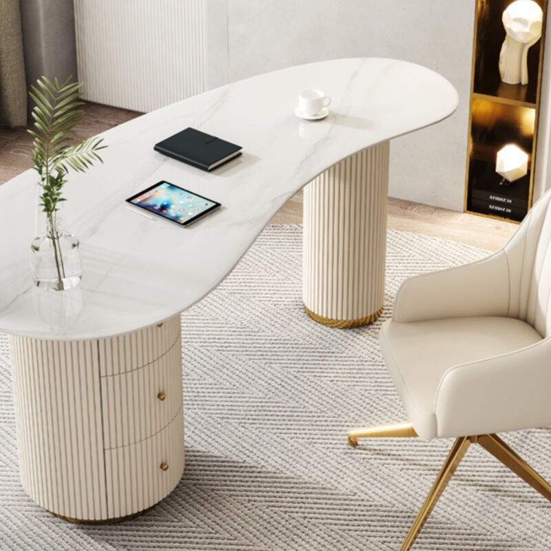 Light Luxury Slate Desk Home Writing Desk Modern Simple Medical Beauty Table Reception Negotiation Beauty Salon Office R Nou