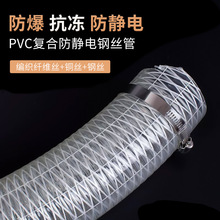 静电PVC透明钢丝复合管  钢丝加线  防冻超软钢丝管20--02mm