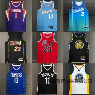 NBA球衣库里乔治布克詹姆斯杜兰特75周年特别版立体镭射光标球服-阿里巴巴