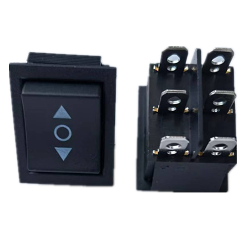 船形开关31X25MM 三挡六脚KCD4双向箭头翘板开关三档6脚船型开关