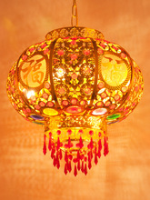 过年红灯笼挂饰2025新款大门口阳台电动七彩旋转灯笼结婚乔迁吊灯