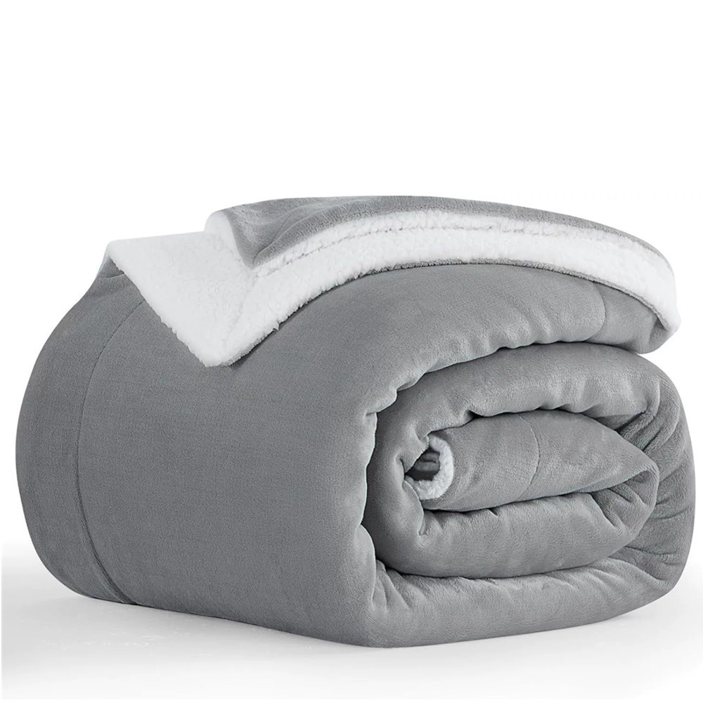 Coberturas de cordero gruesas de doble capa personalizadas compuesto de orquídea de comercio exterior coberturas transfronterizas mantas sherpa