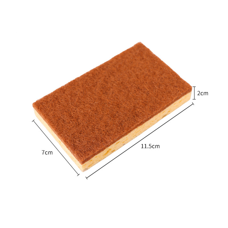 剣麻の木の糊の綿の百潔の布のココナッツのブラウンの食器洗いのスポンジは家庭の台所の吸水の木の糊のスポンジを拭きます。|undefined