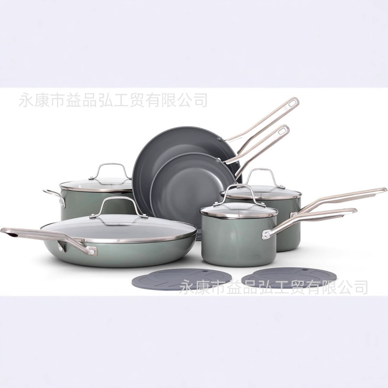 Juego de ollas de alta gama, ollas antiadherentes, utensilios de cocina, wok, sartén, sartén, olla de sopa, olla de leche, pots Set