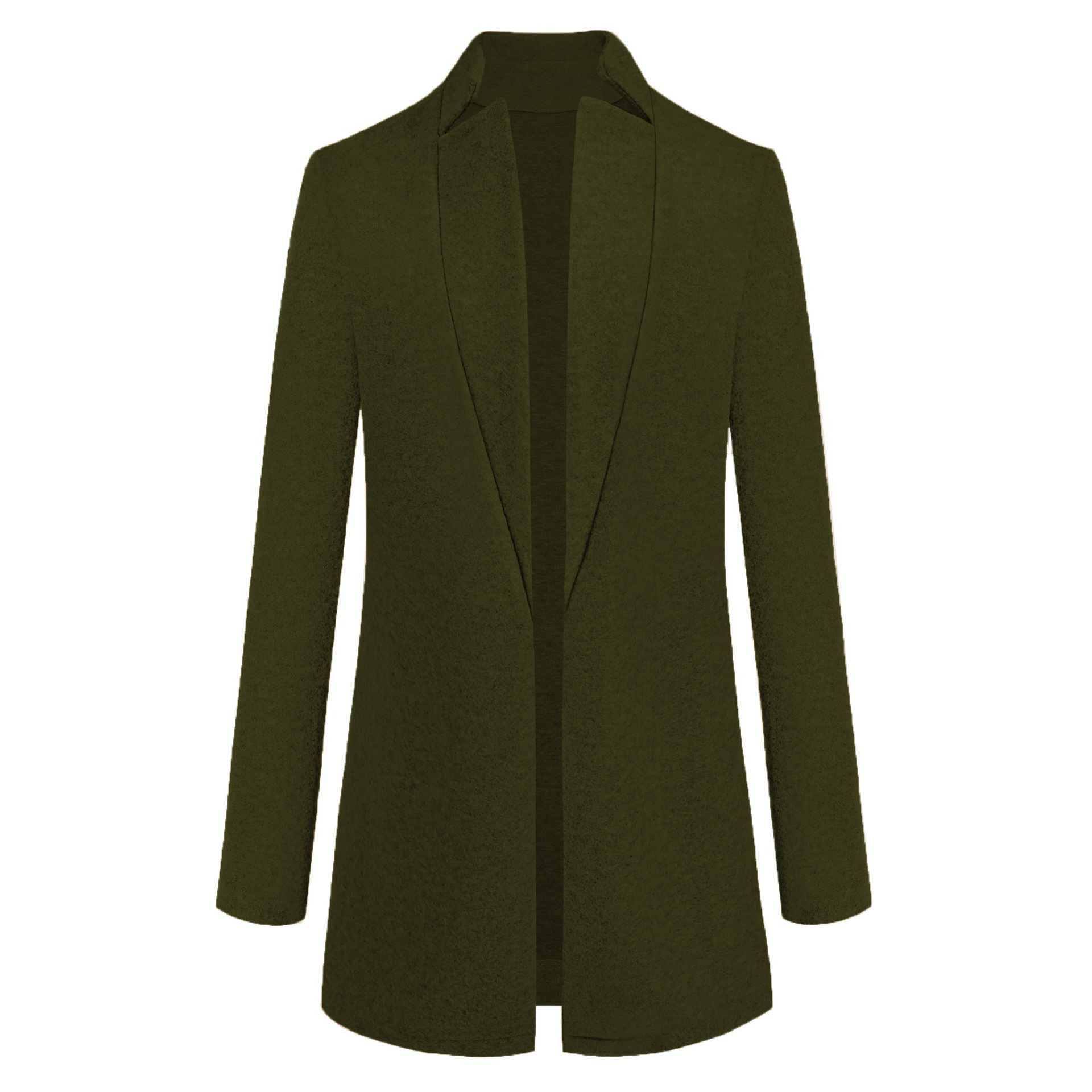Solid Color Stand Collar Woolen Coat NSXPF96999