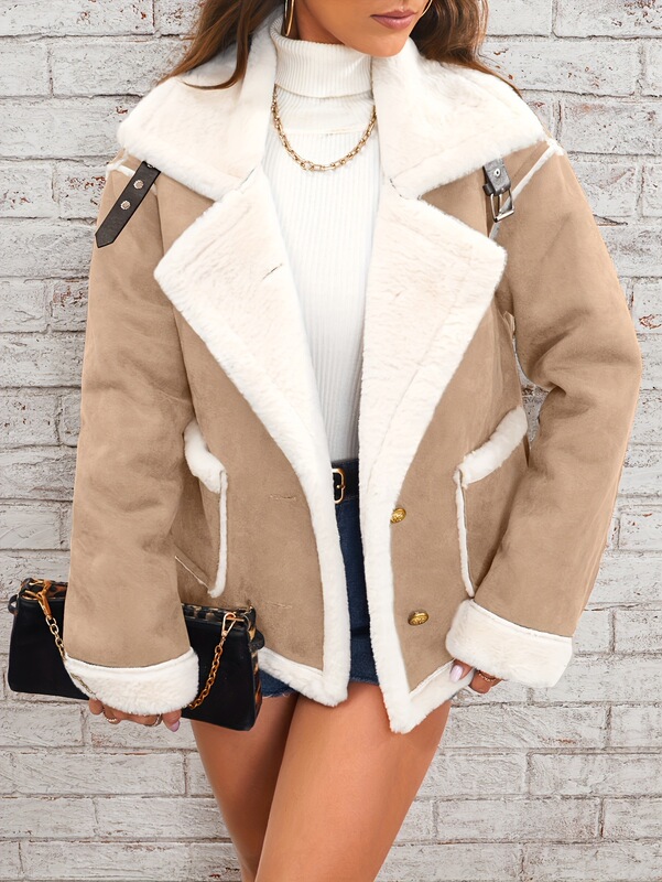 I 25874 Fashionable Fur Collar Jacket Cross-Border