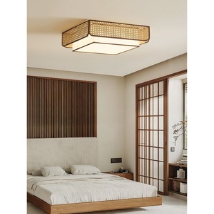 Wabi-Sabi Style Ceiling Lamp Song Dynasty Aesthetic New Chinese Style Japanese Style Living Room Bedroom Study Simple Chinese Style Master Bedroom Square