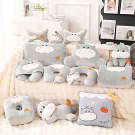 【河柿马】卡通套装 腰靠头枕抱枕u枕公仔定制