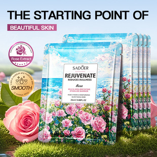 Full English Sadoer Rose Vitamin C Moisturizing and Rejuvenating Mask Hydrating and Moisturizing Mask Cross-Border Foreign Trade Wholesale