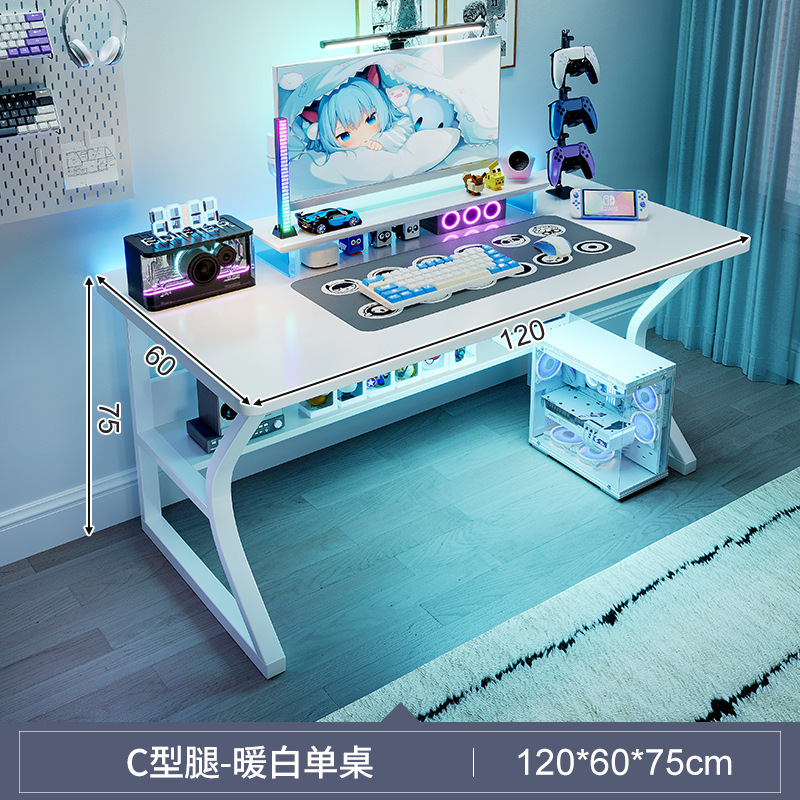 Mesa de escritorio de computadora doméstica blanca mesa de escritorio de escritorio moderna mesa de escritorio de escritorio de dormitorio de estudiantes