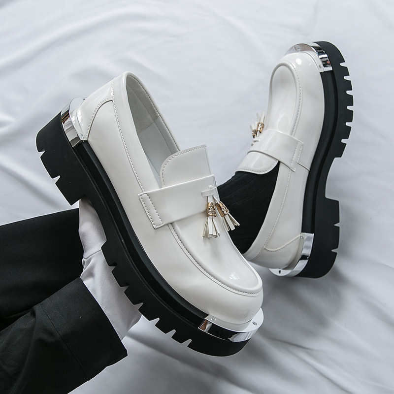 fashionable white shoes with shoelaces