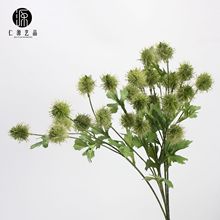 工厂直销 仿真花6头果实配材蓝星球松球婚庆花束家居插花蒲公英果