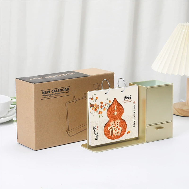 2025 год змеи Настольный календарь производитель пользовательских китайских ветров