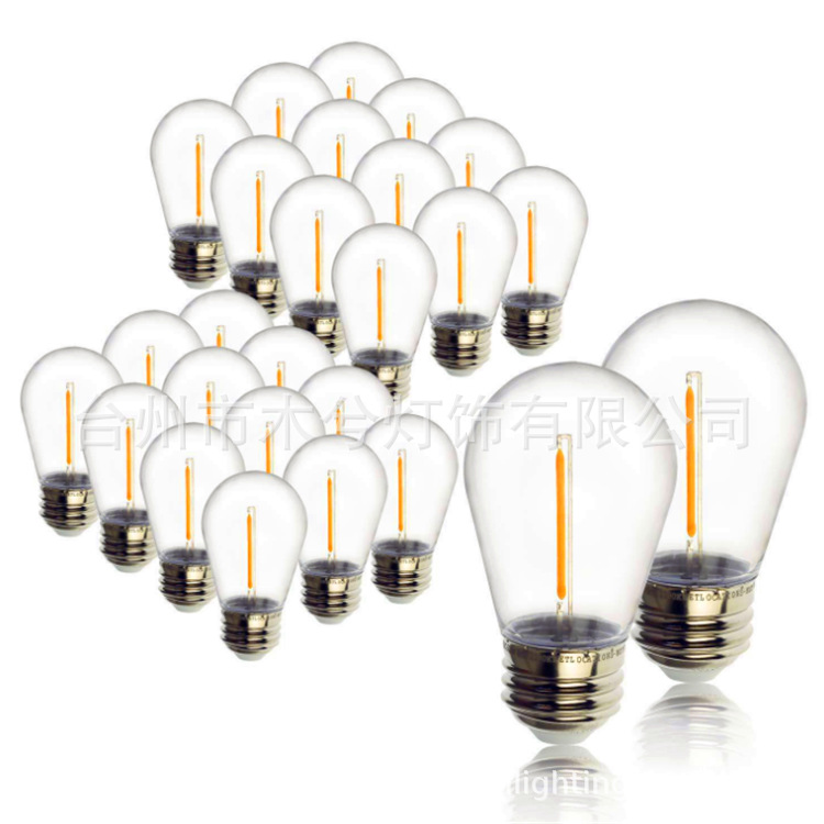 Edison vintage tungsteno E27 bombilla de filamento led color S14 3V24V110V 220VPC2200K