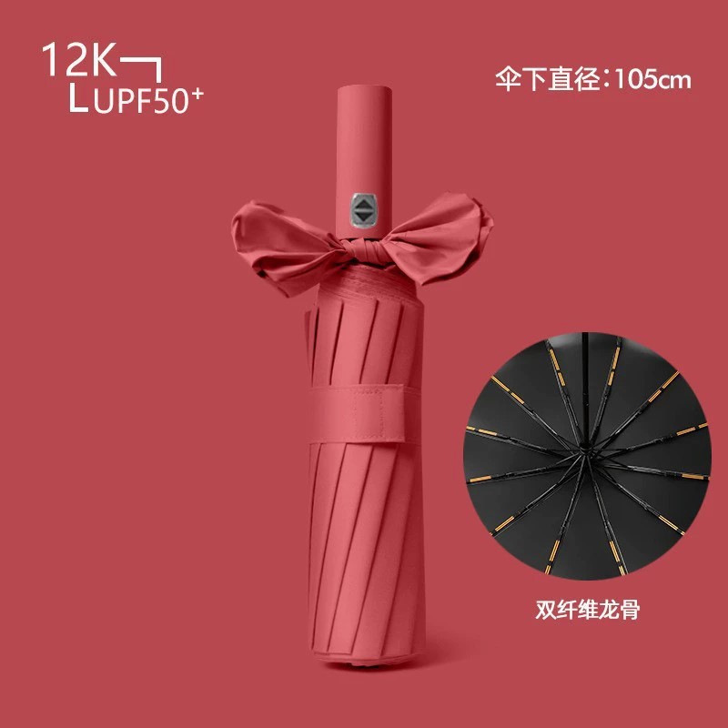 全自动雨伞男士加固防风 24骨超大双人黑胶防晒遮阳伞 晴雨两用伞|undefined