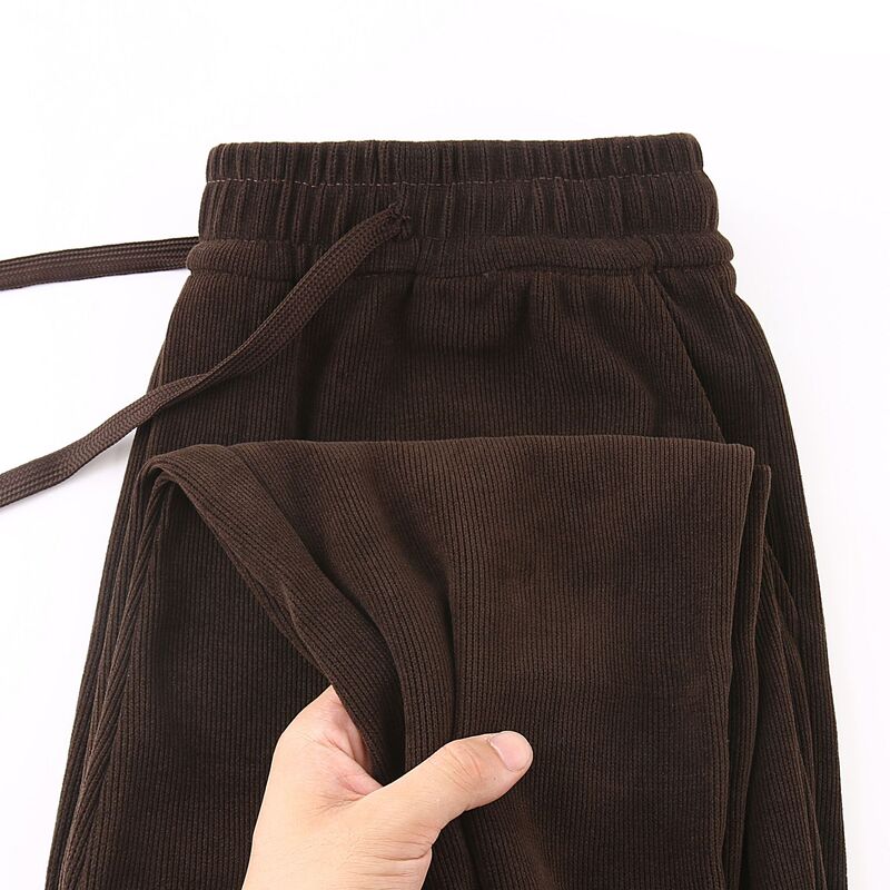 Men's Corduroy Straight-Leg Casual Pants, Chenille Wide-Leg Men's Sweatpants, Wholesale for Spring and Autumn Men's Corduroy Straight-Leg Casual Pants, Chenille Wide-Leg Men's Sweatpants, Wholesale for Spring and Autumn