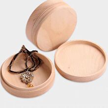 现货榉木首饰收纳盒木质复古精致便携实木盒戒指耳钉项链手链饰品