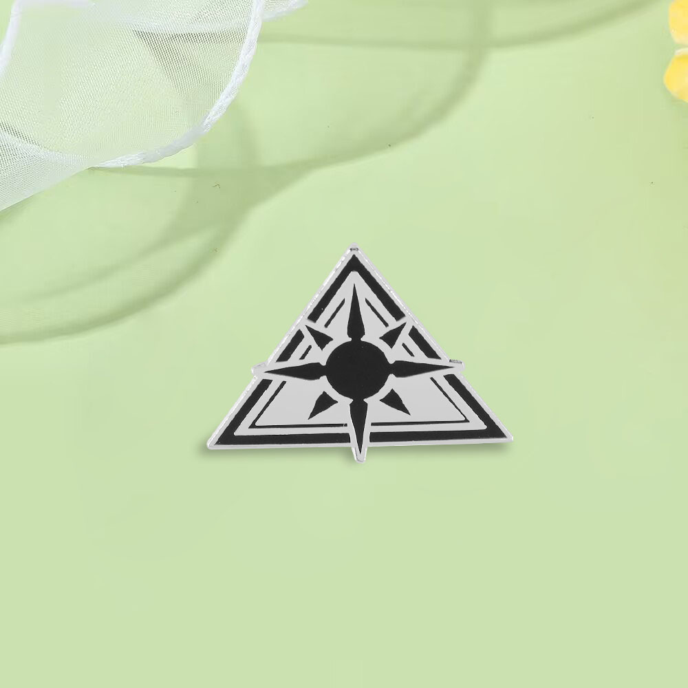 Blue Archive Abadoss School Emblem Metal Brooch Student Id Pattern Enamel Pin Accessories Triangular Badge