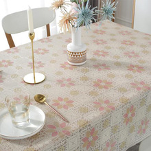 蕾丝PVC田园桌布防水防油防烫茶几桌布防滑餐桌垫八仙桌方形布c^