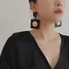 Black earrings, 2024 years, European style, punk style, internet celebrity