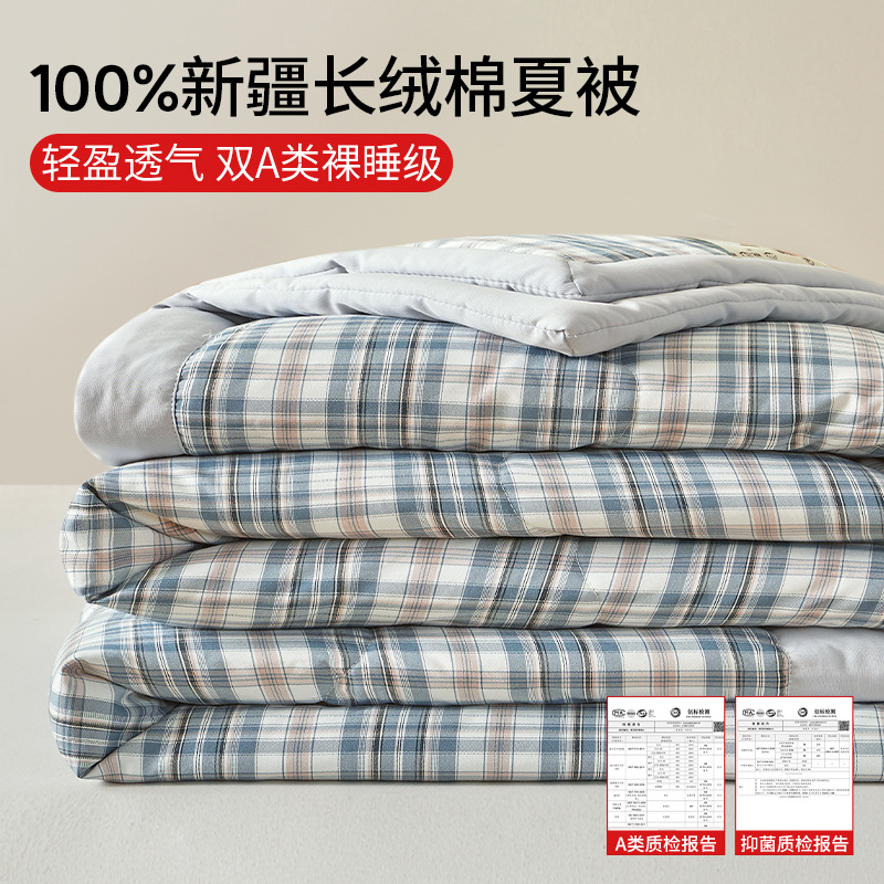 Edredón de verano de algodón de Xinjiang Edredón de aire acondicionado Edredón fresco de verano edredón fino dormitorio individual cama doble edredón núcleo lavable a máquina