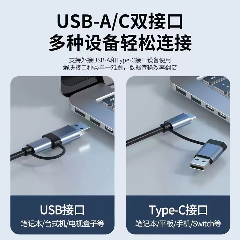 八合一扩展坞适用HDMI高清显示器hub投屏网口USB读卡type-c拓展|undefined