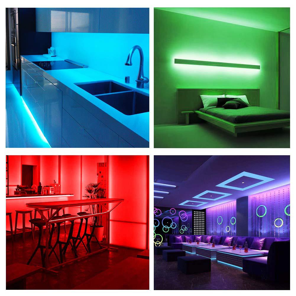 5Vled16 Lampenfassung Bluetooth 24 Tasten 3535 selbstklebend RGB Farbwechsel Schlafzimmer Kleiderschrank Heimdekoration LED-Streifen