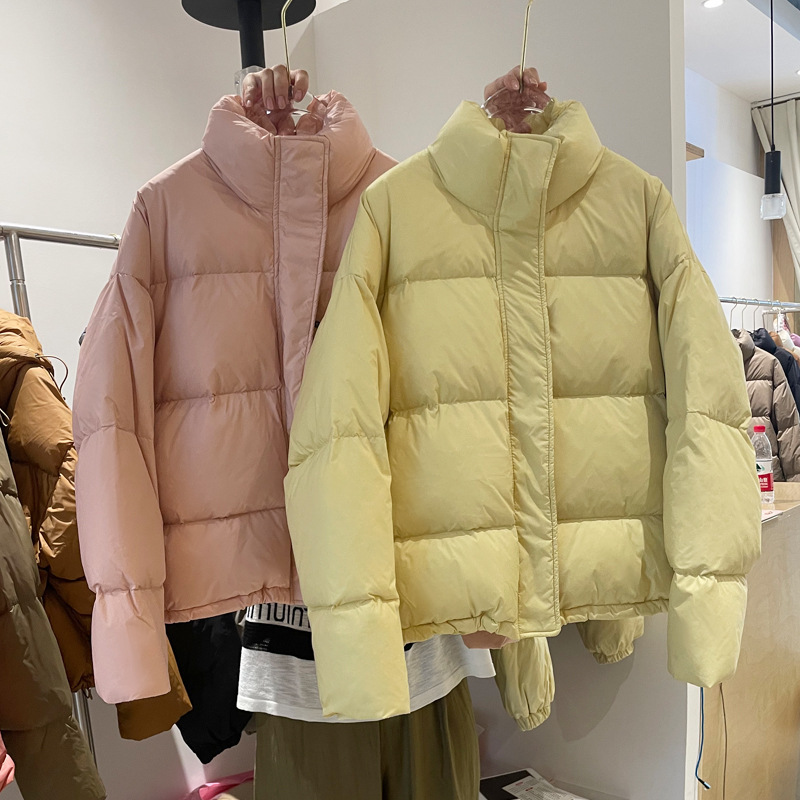 South Korea's Dongdaemun Short down Jacket for Women 2025 Winter New Style Small Loose Candy Color Bread Jacket