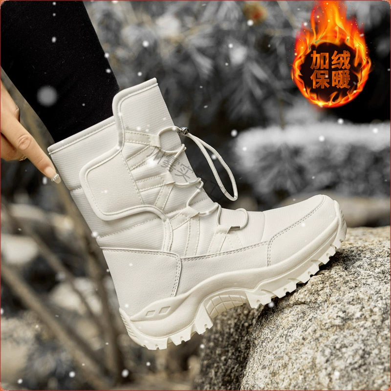 Зимние нескользящие теплые ботинки, лыжные ботинки для подъема на улице