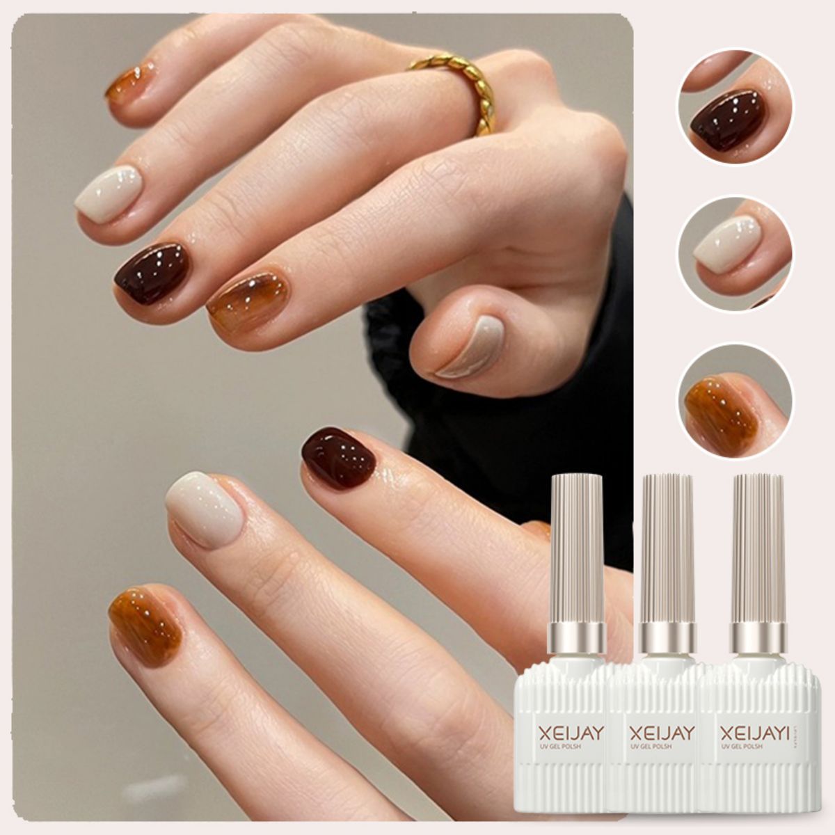 Juego de Esmalte Gel UV para Uñas de 3 Colores para Navidad y Salón de Uñas