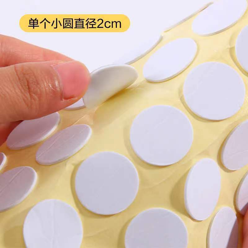 Vela al por mayor Base de mecha Pegatina fija de doble cara de espuma Pegatina de papel de doble cara de espuma de PE redonda blanca de alta viscosidad