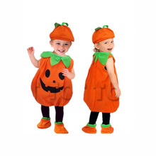 跨境万圣节南瓜服男女童COSPLAY装扮服饰演出表演儿童南瓜服装