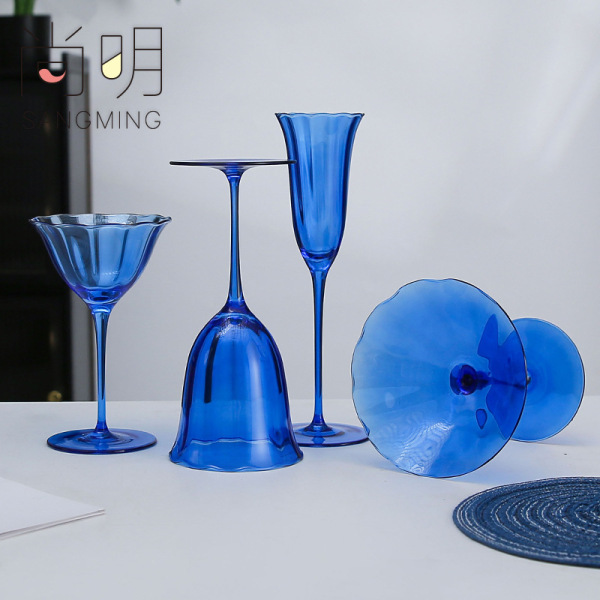 retro crystal wineglass
