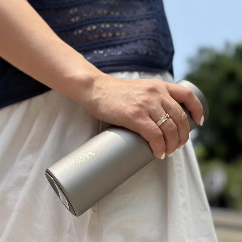 Misscup.At Pure Titanium Insulated Cup Straight Cup Gift Cup Tea-Water Separation Office Titanium Cup Double-Layer Men's Water Bottle