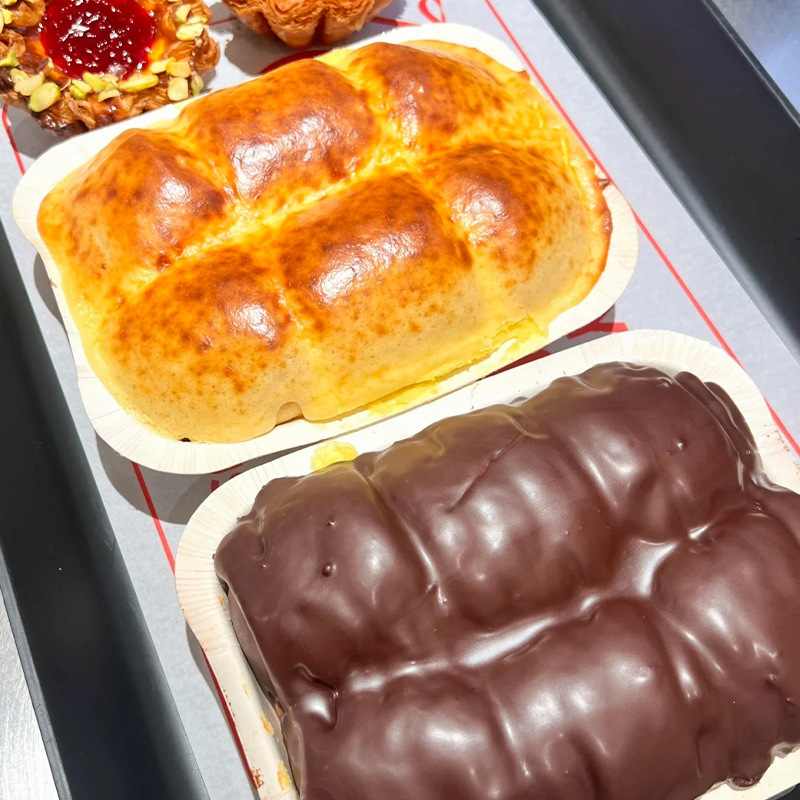 长方形巴斯克耐高温蛋糕面包烘烤纸盒西点奶酪面包意面纸盘纸托模