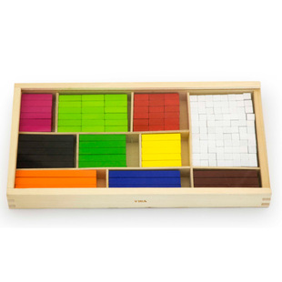 Viga Building Block Box Montessori Mathematics Enlightenment Teaching Aids Full Set of Hand-Eye Coordination Young Stacking Toy Teaching Aids