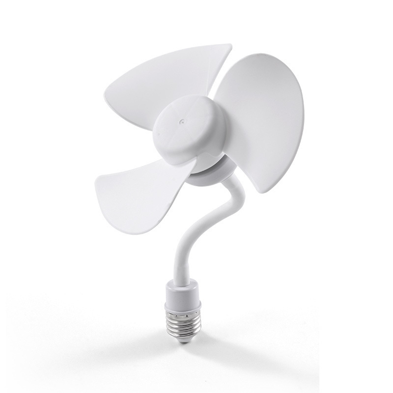 Ventilador pequeño de gran venta en nombre del dormitorio doméstico, ventilador eléctrico enchufable e27, mini ventilador integrado con puerto de tornillo
