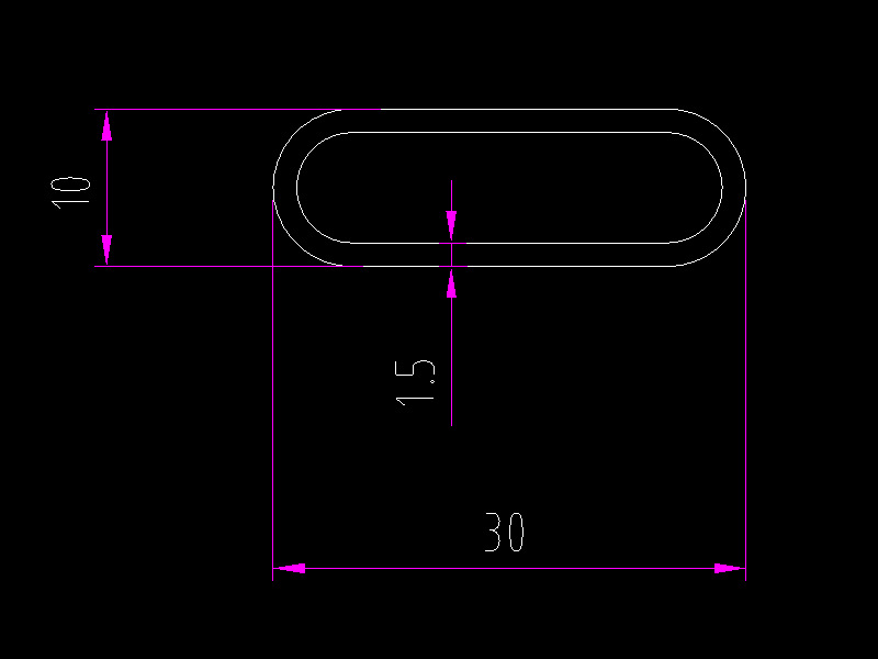 평타원형 30x10x1.5 트루컬러 1.0m