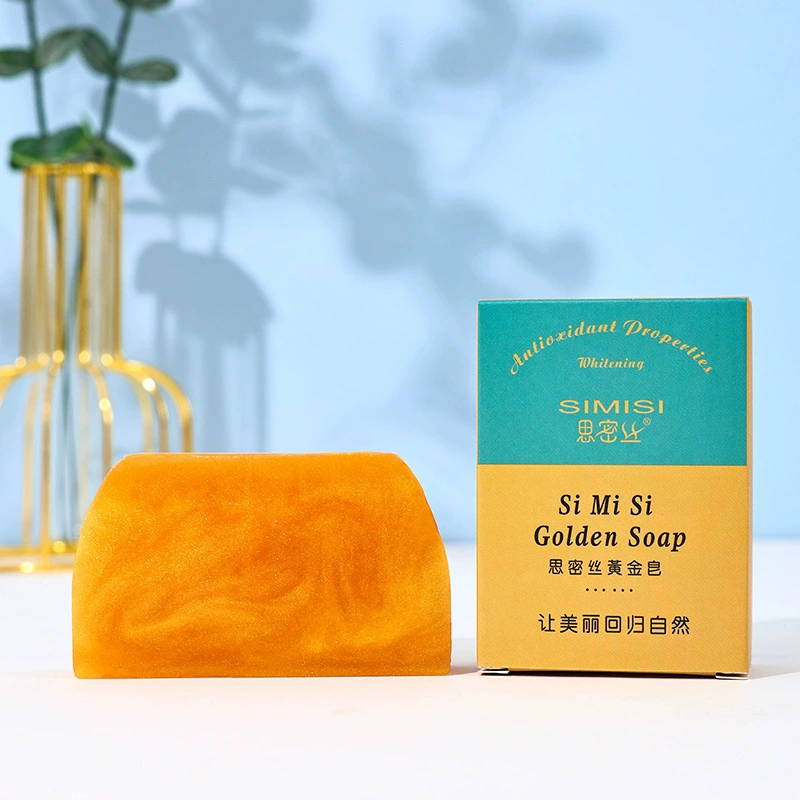 [Смитс] Золотое мыло Золотое мыло Золотое мыло Очищающее мыло Трапециевидная духи ручной работы мыло 80G 100